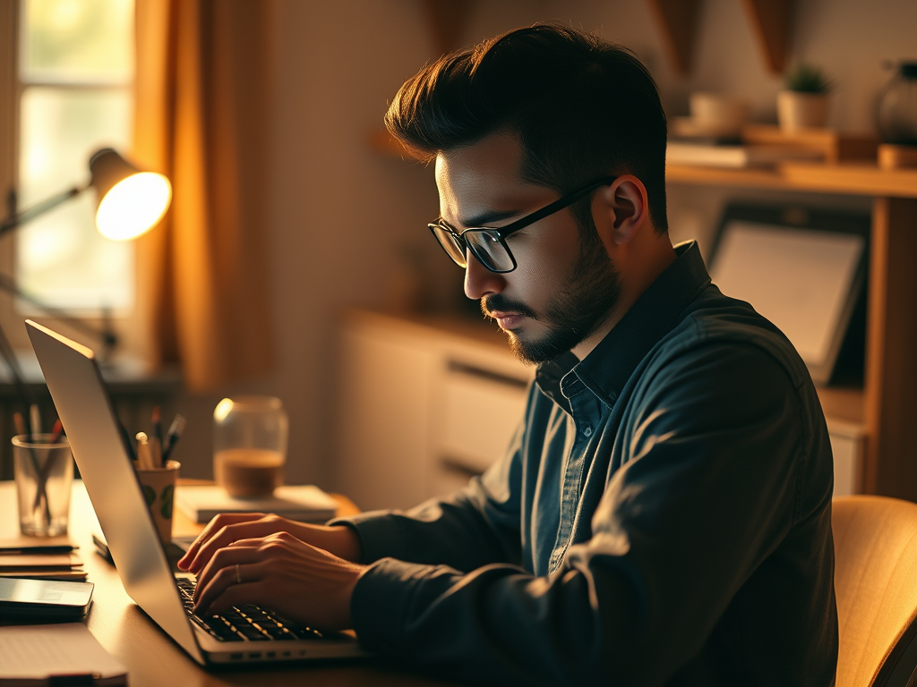 person ooking at a laptop for ideas